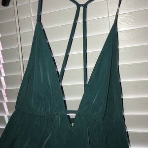 Urban Outfitters Suede Deep-V Maxi